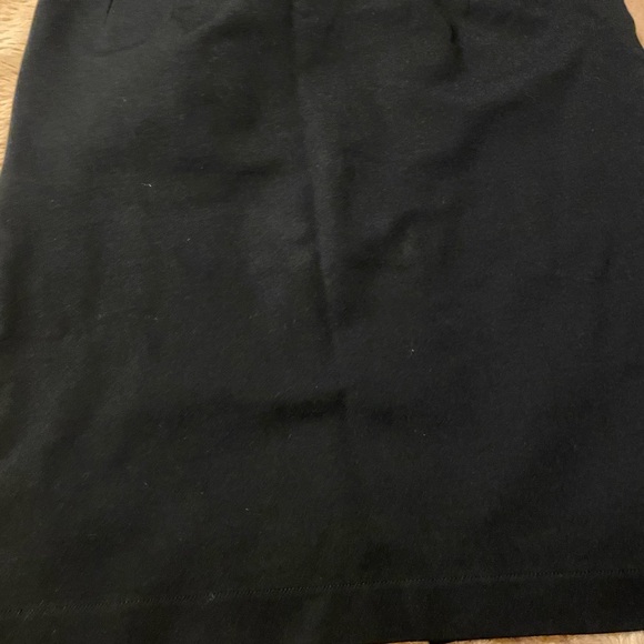 Jules and Leopold Black stretch Pencil Skirt with Gold Front Zipper - Picture 2 of 6